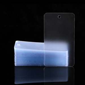 Sang Trọng Nhãn Thiết Lập Chuỗi Kim Thiết Kế In Ấn Tùy Chỉnh Rõ Ràng <span class=keywords><strong>PVC</strong></span> Treo Nhãn Quần Áo Nhựa May Mặc Thẻ Với Logo - Product Image 5