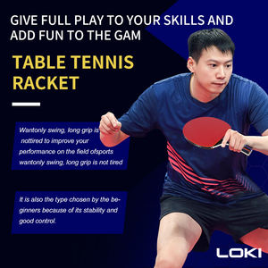 Raket Tenis Meja Loki OEM <span class=keywords><strong>3</strong></span> Bintang Berkualitas Kayu Poplar Hitam untuk Meningkatkan Keterampilan Kontrol Pemula - Product Image 3