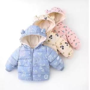 Doudounes chaudes moelleuses pour garçons et filles avec manches longues, à capuche, avec caractéristiques imperméables et coupe-vent, manteau d'hiver pour bébé - Product Image 1