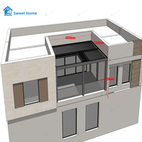 Pergola Bioclimatique Motorisée Moderne Sweet Home en Aluminium à Lames Rétractables, Étanche, Idéale pour l'Utilisation Extérieure en Été