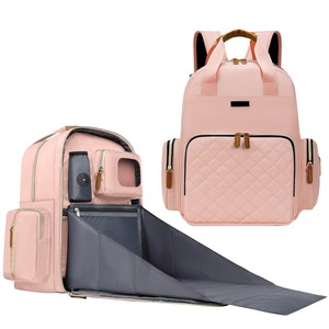 Bolsa de pañales de maternidad de gran capacidad, <span class=keywords><strong>mochila</strong></span> de viaje personalizada para mamá, <span class=keywords><strong>bolso</strong></span> de pañales de lactancia con estación de cambio - Product Image 1