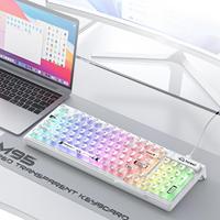 Clavier transparent M95 avec câble de TYPE-C indépendant, clavier de jeu personnalisé, éclairage rétro-éclairé rvb, cadeaux pour joueurs PC