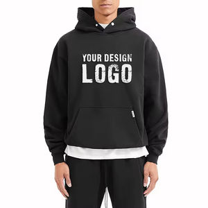 Sudadera con Capucha Extra Grande para Hombre, 100% Algodón, Diseño Único, Logotipo Personalizado, Impresión Gruesa, Venta al Por Mayor OEM - Product Image 5