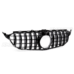 กระจังหน้ารถยนต์สไตล์ GTR GT R สีดำ/เงิน สำหรับ Mercedes Benz W205 C200 C250 C300 C350 ปี 2015-2018 รุ่น 2 ประตู/4 ประตู - Product Image 2