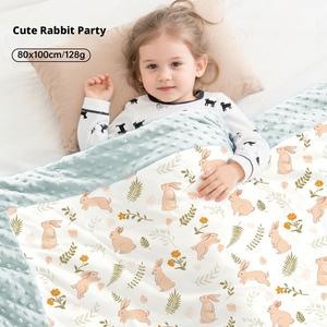 Literie bébé personnalisée à motifs végétaux et floraux : Housse en tricot confortable, Couette/couverture respirante pour bébé - Product Image 6