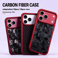 Casing Ponsel Serat Karbon IPhone 18 Pro Max 18pro 17pro 17pro Max Penutup Pelindung Anti Jatuh Ultra Tipis Mendukung Pengisian Daya Nirkabel