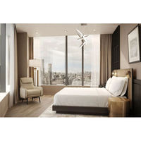 Ensembles de meubles de chambre d'hôtel modernes en bois en gros avec solutions intégrées pour les chambres d'hôtes, les motels et les appartements