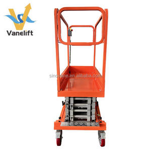 300kg 500kg pequeña plataforma de trabajo aéreo 3 4 5 6 7 Metros tipo tijera eléctrica Mini Manlift elevador de un solo hombre elevador de pedidos de batería - Product Image 4