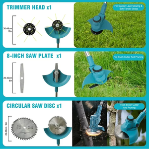 Cortacésped Eléctrico Inalámbrico de Alta Resistencia DON FELIZ AE-117 21V con 2 Baterías Recargables y Cuchilla Rotatoria - Product Image 6