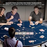 Tapis de poker Texas de luxe pliable, moderne, portable et écologique, résistant à l'usure, pour jeux de cartes et de société – Vente chaude