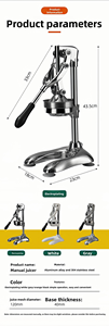 Spremiagrumi manuale - Spremiagrumi per frutta comunemente utilizzato per uso domestico. Spremiagrumi per succo d'<span class=keywords><strong>arancia</strong></span> e melograno fatto in casa. - Product Image 6