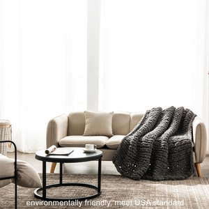 Couverture tricotée à la main en chenille, 30 pièces, en micro fil épais, parfait, 0.1s, 2-2.5cm, en polyester, au choix - Product Image 5