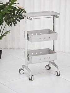 Chariot de rangement multifonctionnel professionnel en acier inoxydable pour salon de coiffure, permanente, coloration, coiffeur et barbier - Product Image 3