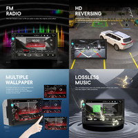 Lecteur MP5 pour voiture Podofo, autoradio, écran tactile 7 pouces, USB, AUX, Bluetooth, FM, prise en charge du mirroring d'écran, caméra de recul, OEM