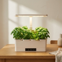 Jardinière Intelligente d'Intérieur Blanc Ivoire pour Culture Hydroponique 24W avec Minuteur, Variateur d'Intensité et Hauteur Réglable CE ETL - Fabricant pour Grandes Commandes