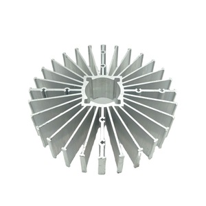 Disipador de Calor de Aluminio Redondo 6063, Diseño de Girasol Plateado, para Iluminación y Electrónica - Product Image 5