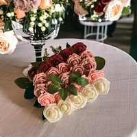 25 stuks realistische kunstbloemen rozenstelen handgemaakt milieuvriendelijk op maat gemaakte kleur DIY bruiloft bruidsdouche