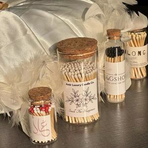 Boîte en verre avec logo personnalisé, boîte à bougies en bois bon marché, boîte de sécurité d'usine, bâtonnets de bougies, couleur hôtel, allumettes de luxe en vrac - Product Image 3
