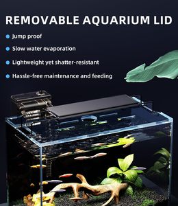 Kit d'aquarium moderne d'intérieur de 5 gallons avec filtre, lumière LED, minuterie, aspirateur à <span class=keywords><strong>siphon</strong></span>, couvercle, nettoyage automatique, aquarium sans bordure en verre <span class=keywords><strong>pour</strong></span> betta - Product Image 6