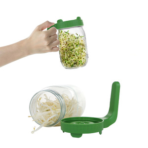 Tapa de germinación de plástico PP sin BPA de 86 mm con asa, adecuada para tarros Mason de boca ancha de 3.42 pulgadas, cubierta de filtro para germinación de semillas - Product Image 4