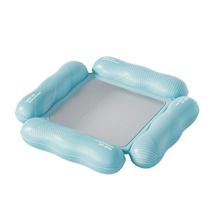 Da Niu Best-seller transfrontalier Matelas flottant gonflable à rayures pour adulte, avec dossier inclinable pliable, lit flottant et hamac individuel - Product Image 4