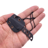 EDC — Mini collier de poche pliable en acier inoxydable, couteau de survie, avec porte-clés, Sports de plein air, Camping, randonnée, chasse,