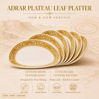 Assiette de service asymétrique ovale en mélamine OEM/ODM pour cuisine, apéritif, service de table et repas quotidiens