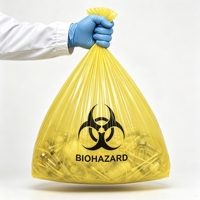 Sacs à déchets médicaux 100% HDPE vierge, sacs poubelles pour risques biologiques, impression personnalisée pour usage hospitalier
