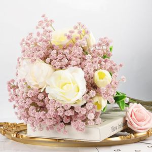 1 PC Fleurs artificielles Gypsophile en vrac, bouquets de Gypsophile effet poussière, fleurs artificielles au toucher réel pour mariage, fête, décoration intérieure - Product Image 5