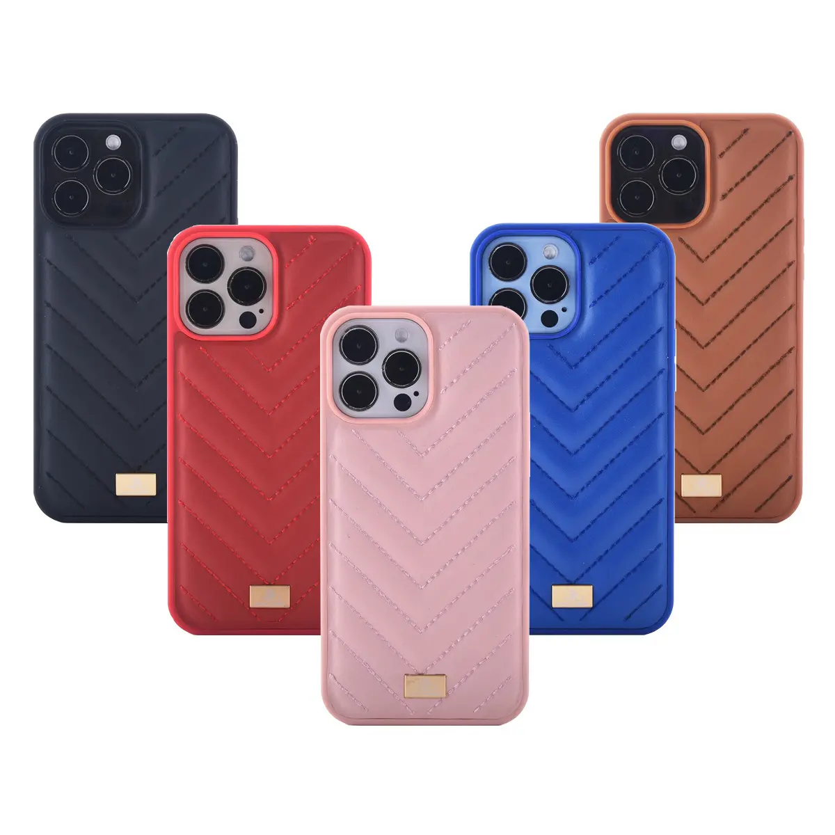 For Apple 14promax Phone Case INS Style 13 Internet Celebrity High-End European and American V High-End PU Leather Iphone12