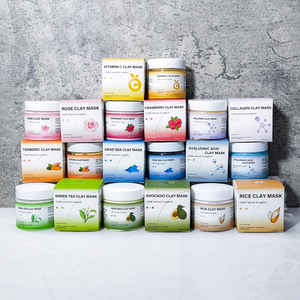 Bliw nhãn hiệu riêng biểu tượng tùy chỉnh bán buôn 100% tự nhiên và hữu cơ làm trắng làm sạch sâu Rose Avocado trà xanh Mặt nạ đất sét - Product Image 3