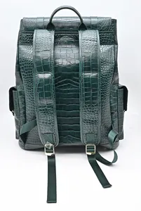 Luxury Designer College School Backpacks Crocodile Vegan Leather Travel Business Notebook Bag Laptop Backpack