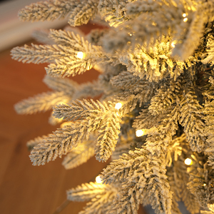 3D Five-Fork Flocked PE & PVC Mini Christmas <b>Tree</b> with Realistic Snow Effect, Festive Ornament for Living Room, Bedroom & Mall - Product Image 4