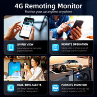 Kamera Dasbor Mobil 12 Inci 4G Android 15.0 DVR 1080P Lensa Ganda WiFi GPS Navigasi ADAS Video Otomatis Jarak Jauh