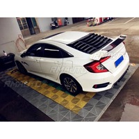 Car Side Rear Window Louver Shutter Cover Sport Style For Honda Civic Sedan 2016-2021 10th Gen Body Kit Car Accessories