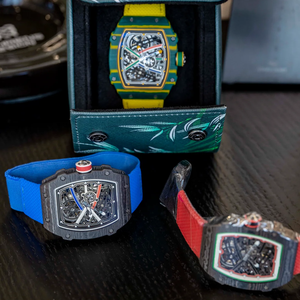 6702 French Blue <b>Automatic</b> Mechanical <b>Watch</b> with 7.8mm Carbon Fiber Case, <b>Skeleton</b> Dial, Lightweight, Original Strap Included - Product Image 6