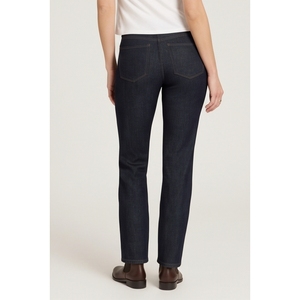 Jeans de Mezclilla para Mujer, Cintura Alta, Corte Recto, Lavado Oscuro, Ajuste Regular, Largos, Sexys, Casuales, 100% Algodón, Tela de 140g - Product Image 3