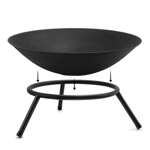 Round Fire Pit 22 Inch Thickened Steel Wood Burning Outdoor Fire Bowl Heating Patio Fireplace - Product Image 2