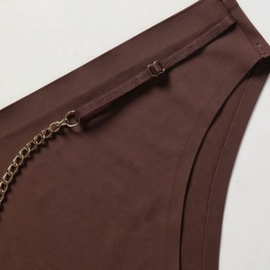 Sous-vêtements pour femmes, <span class=keywords><strong>tanga</strong></span> sexy pour femmes rondes, uni, teinture unie, string en coton sans couture, culotte pour femmes - Product Image 4
