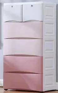 Household Plastic Drawers Storage Cabinet Baby Cupboard Multilayer Kids Wardrobe For Clothes