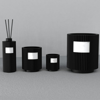 Diffuseur de bougie en céramique, béton et ciment fait main, de grande taille, parfaitement imparfait, C&H, grand format, contenant de bougie surdimensionné, multi-mèches