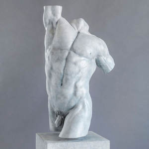 Famosa escultura de Torso para hombre, decoración interior, mármol, a la venta - Product Image 2