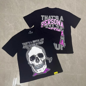 Maglietta Hip-Hop di Alta Qualità con Slogan in Inglese, Manica Corta, 100% Cotone Traspirante, Vestibilità Ampia, Stile West Coast - Product Image 4