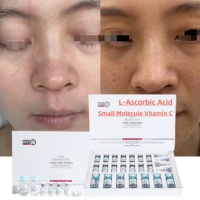 Ensemble de produits de soin éclaircissants pour la peau Advanced Clinicals, poudre et sérum à l'acide L-ascorbique, vitamine C, pour éclaircir la peau, antioxydant