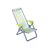 Miniature pour maison de poupée, ensemble de chaise pliante de plage en bord de mer avec petit tissu, jouet DIY BJD