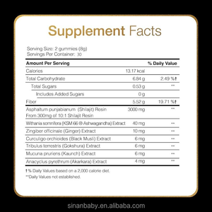 Gummies de Shilajit Pur de l'<span class=keywords><strong>Himalaya</strong></span> et d'Aubergine Ivre d'Afrique du Sud – Complément Alimentaire Herbal Naturel Certifié CGMP Adaptogène - Product Image 3