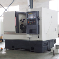 Tour CNC à banc incliné horizontal 2 axes de haute précision TCK36, moyenne capacité, à broche unique, système de commande KND