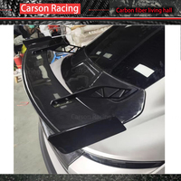 Aileron de spoiler de course en fibre de carbone sèche à double pont, finition polie, pour Porsche Taycan 2019-2023, kit de spoiler de coffre arrière de voiture