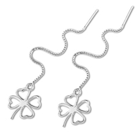 Anting Perak Sterling EX08 925 Model Lingkaran, Anting Benang Perak Modis, Perhiasan Wanita Grosir