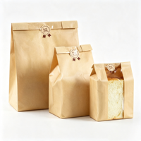 Sachets d'emballage alimentaire personnalisés à fenêtre et fermeture éclair pour pain, biscuits, snacks, produits de boulangerie - Vente en gros